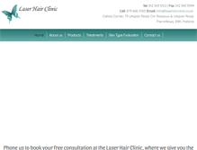 Tablet Screenshot of laserhairclinic.co.za